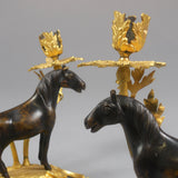 A Pair of Louis XV Gilt Bronze Candelabra