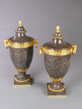 A Pair of Swedish Porphyry Urns