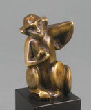 An Art Deco Patinated Bronze Monkey