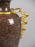 A Swedish Gilt Bronze Mounted Porphyry Urn