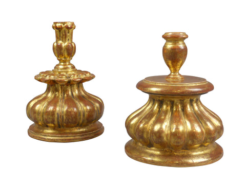 A Matched Pair of Italian Giltwood Candlesticks