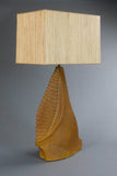 Charles Sucsan Glazed Terra Cotta Abstract Lamp